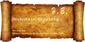Hochstein Brigitta névjegykártya